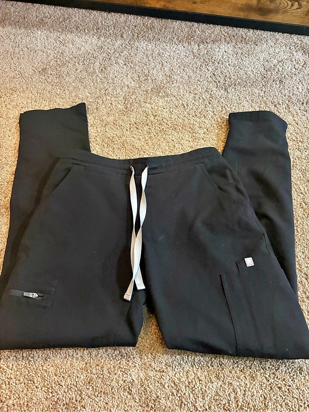 FIGS Technical Collection Black Track Pants Size XS